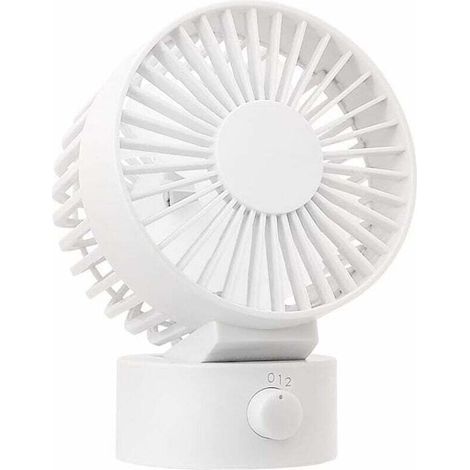 Mini-tischventilator, Leise, Tragbarer Usb-personenventilator Für Büro, Haus Und Schlafzimmer – Weiß