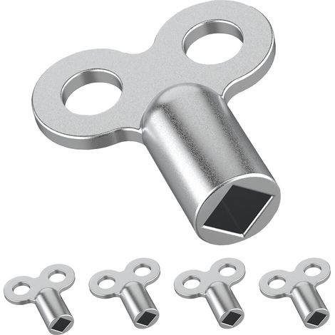 Set Mit 5 Entlüftungsschlüsseln Für Heizkörper – Robustes Aluminium – Sanitärgewinde – Kompatibel Mit Warmwassersystemen
