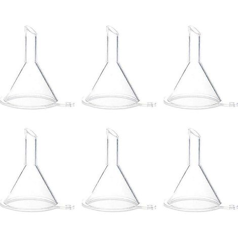 Set Mit 20 Kleinen, Transparenten Kunststofftrichtern Zum Umfüllen Von Kosmetikflüssigkeiten, Parfümölen Und Ätherischen Ölen. – 20 Stück