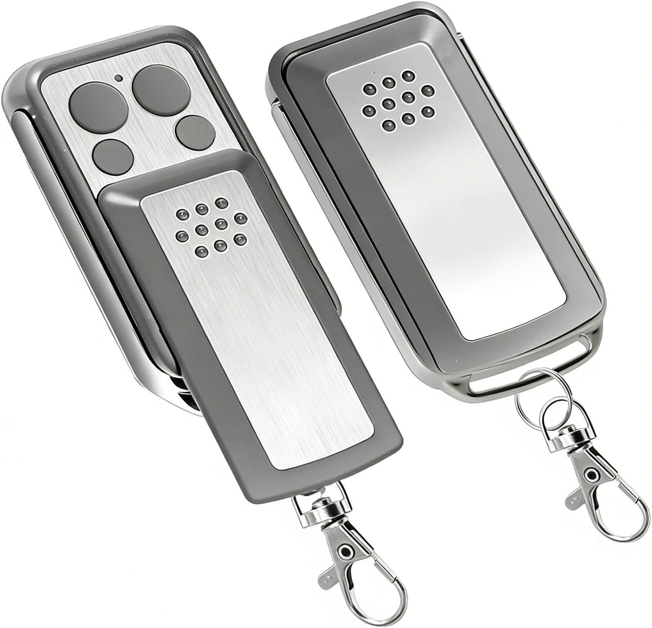 2er-pack Torfernbedienungen (433,92 Mhz) – Kompatibel Mit Avidsen 114253, Old 104250, Red 104257, 104251, 104350 – 4 Kanäle, Rolling Code, Schieberegler – Batterien Enthalten