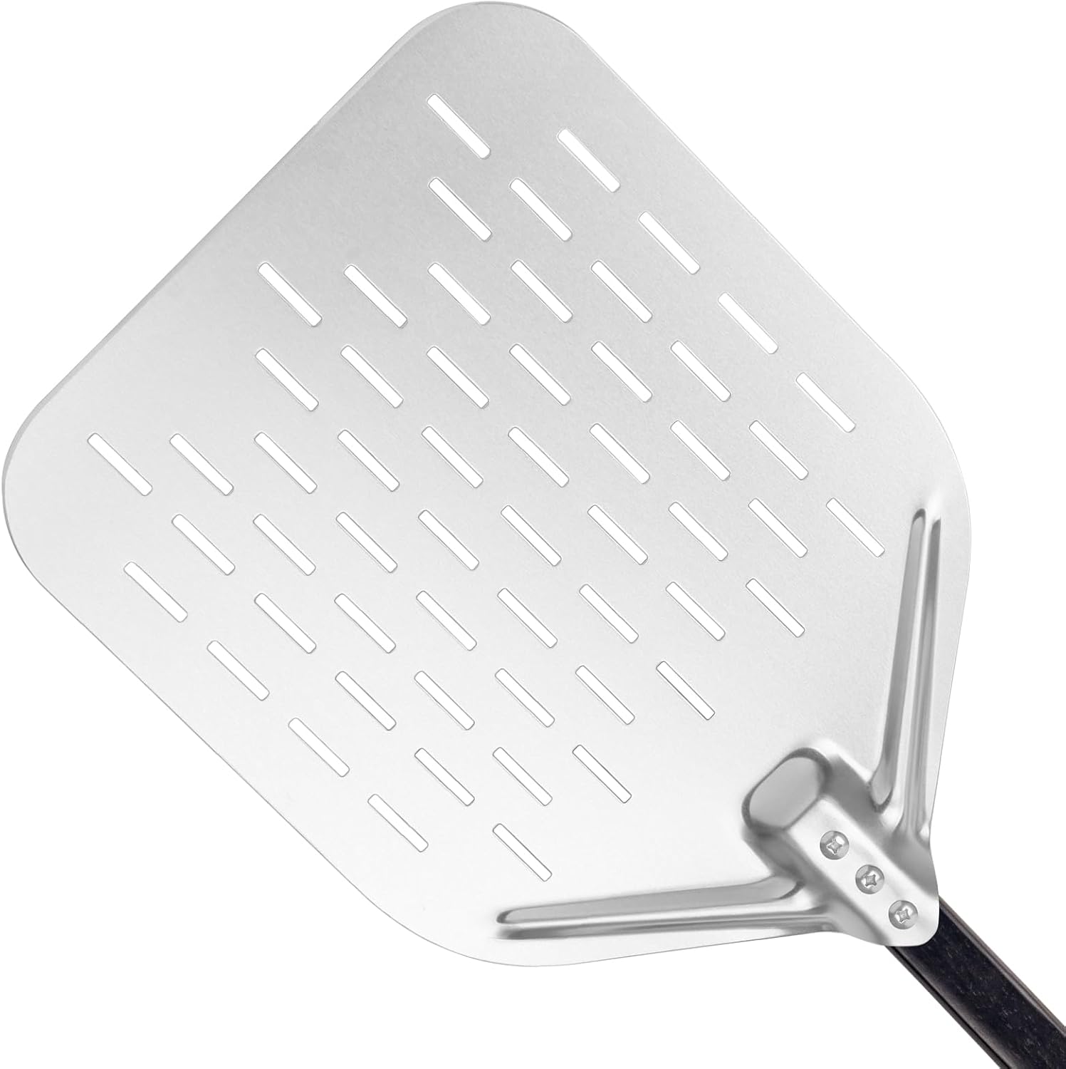 Pizzaschieber – 40 X 30 Cm – Pizzaschieber – Mit Großer Auflagefläche Und Abnehmbarem Griff – Schwarz