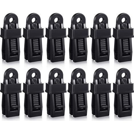 Zeltclips – Krokodilklemmen Für Planen – Robuste Befestigung Ohne Bohren – Für Campingplanen, Markisen, Bootsplanen Und Provisorische Unterkünfte – 12er-packung