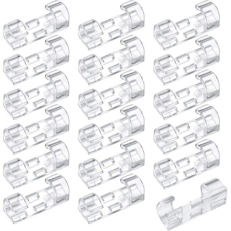120 Selbstklebende Kabelbinder, Kabelmanagement-clips, Transparenter Kabelorganizer, Kabelhalter – Aquaforge