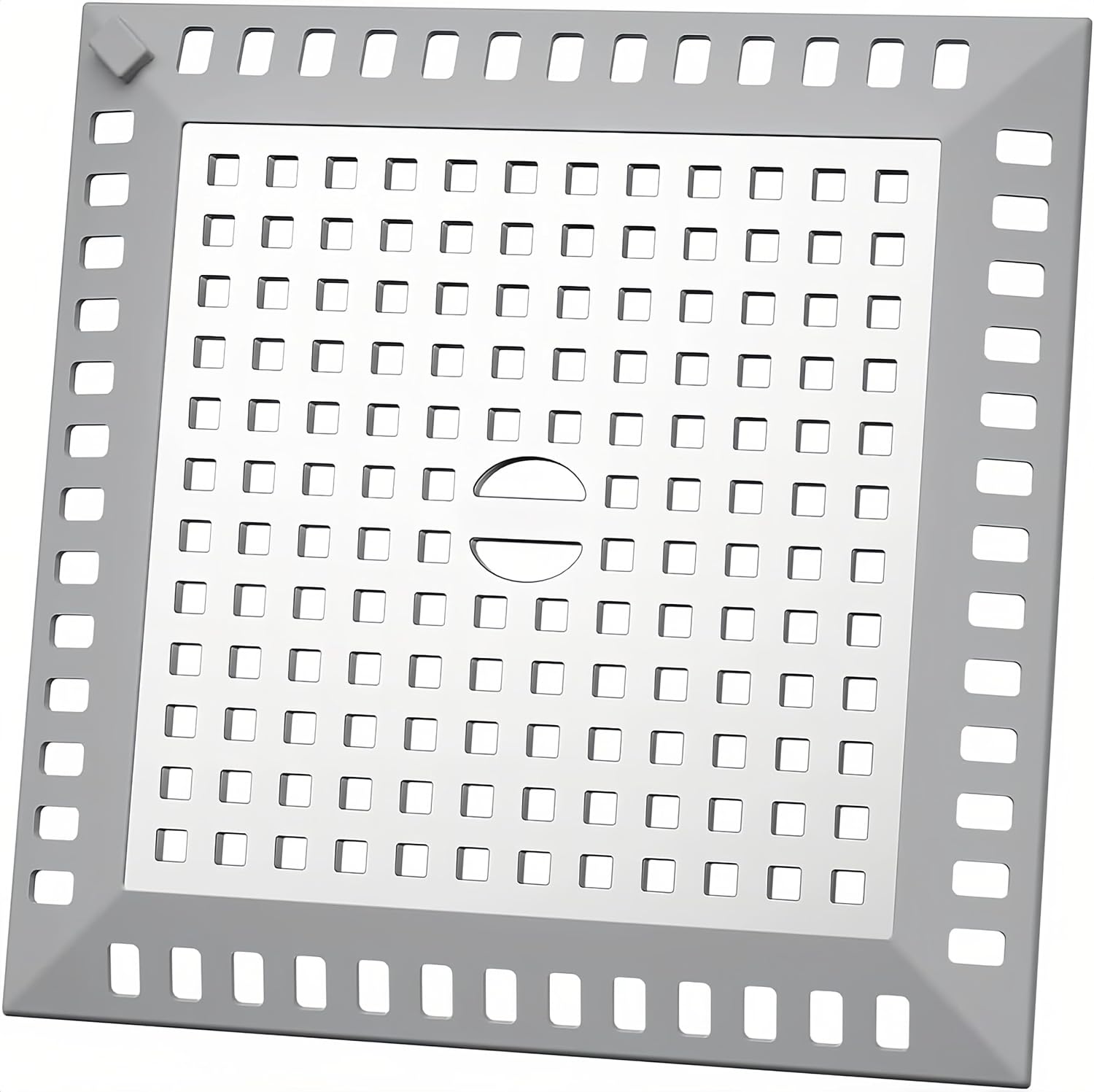 Duschhaarfänger 12,3 X 12,3 Cm (silber) Für Dusch- Und Küchenabflüsse, Um Verstopfungen Zu Vermeiden
