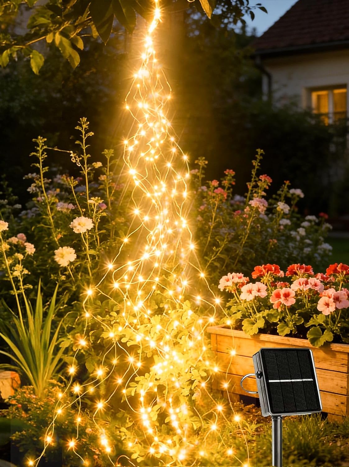 Joycome 2m 200 Led Solar-lichterkette Für Den Außenbereich