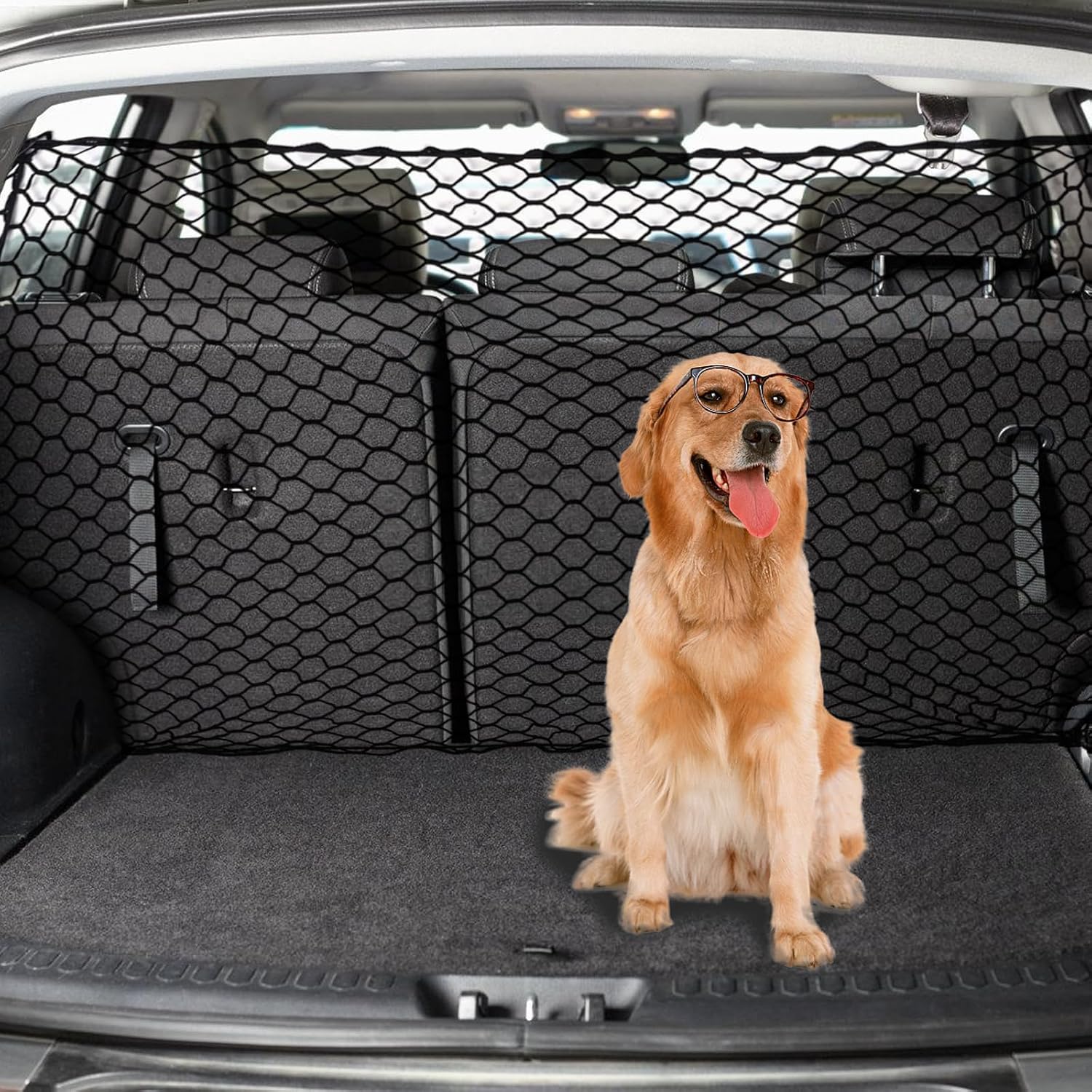 120×70 Hunde-trennnetz Für Autos, Verstellbare Türtrennwand, Kofferraum-trennnetz, Sicherheitsnetz Für Lkw, Suvs Und Pkw