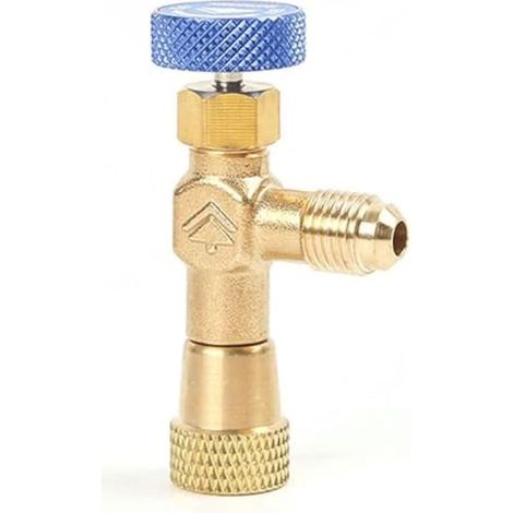Sicherheitsventil Für Klimaanlagen, 1/4"-auf-1/4"-flüssigkeitssicherheitsadapter Für R404a, R22 Und R407c, Kältemittel-durchflussregelventil Für Reparaturen