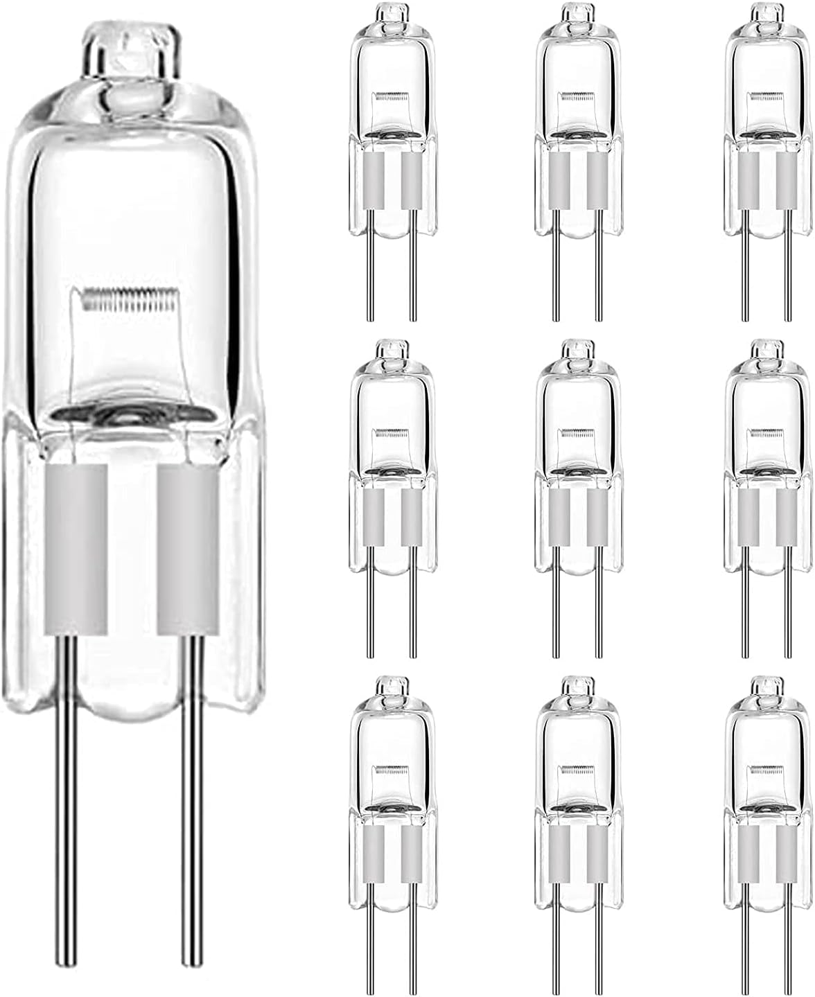 10er-pack Techgomade G4 10w 12v Halogenlampen Mit Stiftsockel, Warmweiß 3000k