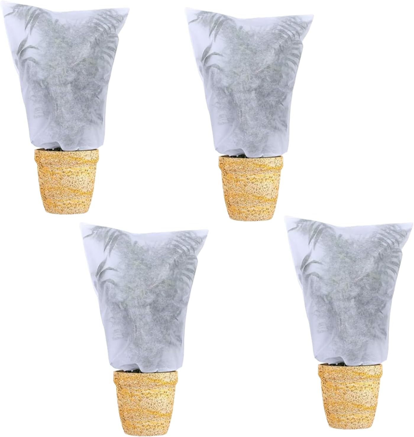 4er-pack Winter-pflanzenschutzhüllen, Pflanzenschutz, Winterabdeckung Für Pflanzen Im Freien, 80 X 60 Cm, Mit Kordelzug, Wiederverwendbare Winter-pflanzenschutzhülle