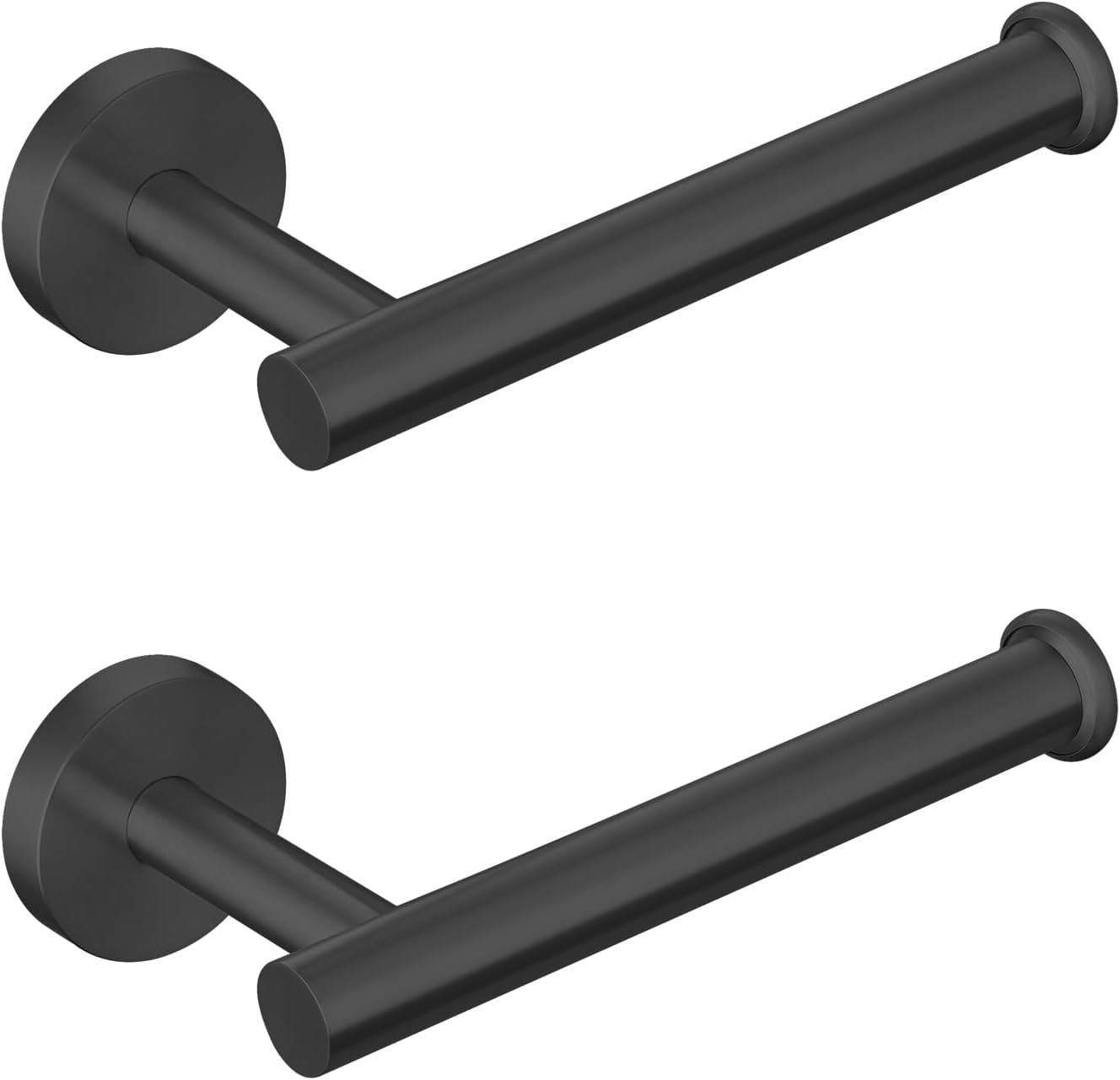 Toilettenpapierhalter, Wandmontage, Schraubhalterung Für Bad, Küche, Wc, Modernes Design, Für Toilettenpapierrollen, Edelstahl, Schwarz, 4er-pack
