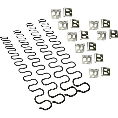 Ersatz-sofafedern, 4 Stück, 65 Cm, Mit 16 S-clips, 4,0 Mm Drahtdurchmesser. Sofafedern-reparaturset Für Die Inneneinrichtung.