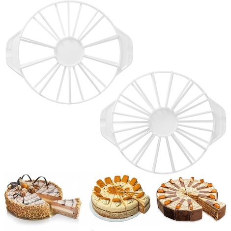 Doppelseitiger Tortenausstecher – 2 Stücke – 10/12/14/16 – Schneidewerkzeug – Runder Tortenausstecher – Backutensilien – Geeignet Für Kuchen, Brot Und Torten (weiß)