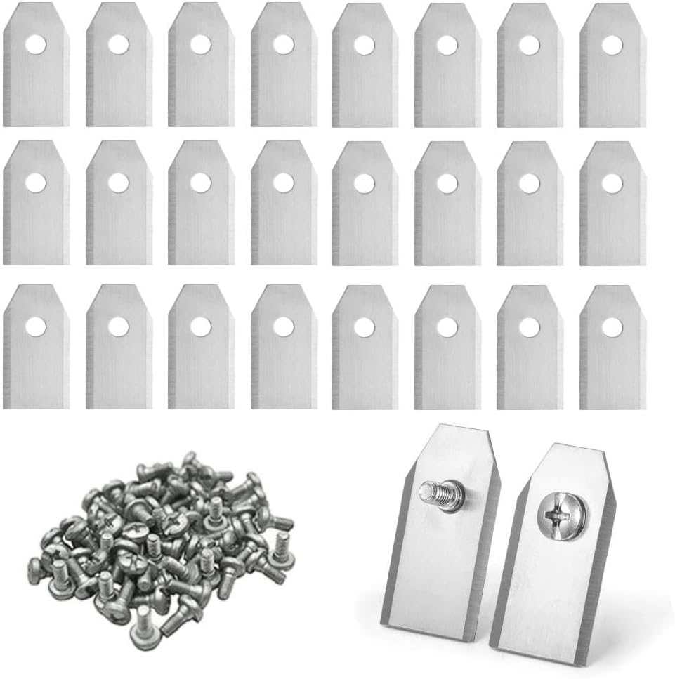 45er-pack 0,75-mm-mährobotermesser Mit 30 Schrauben, Kompatibel Mit Husqvarna, Automower, Gardena (silber)
