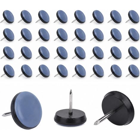 Ein Set Aus 32 Möbelgleitern Mit 22 Mm Durchmesser, Die Mit Nägeln Befestigt Werden – Möbelgleiter Für Stuhlbeine Und Zum Schutz Ihrer Böden.