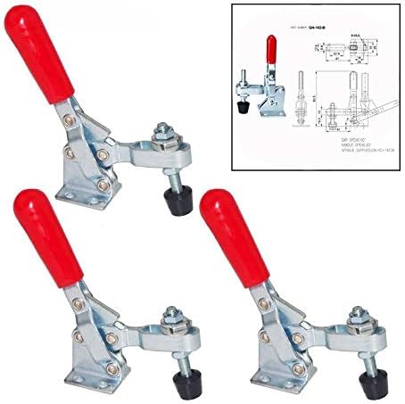 Set Mit 3 Vertikalen Kniehebelspannern – Kniespanner – Vertikaler Hebelspanner – Handwerkzeug