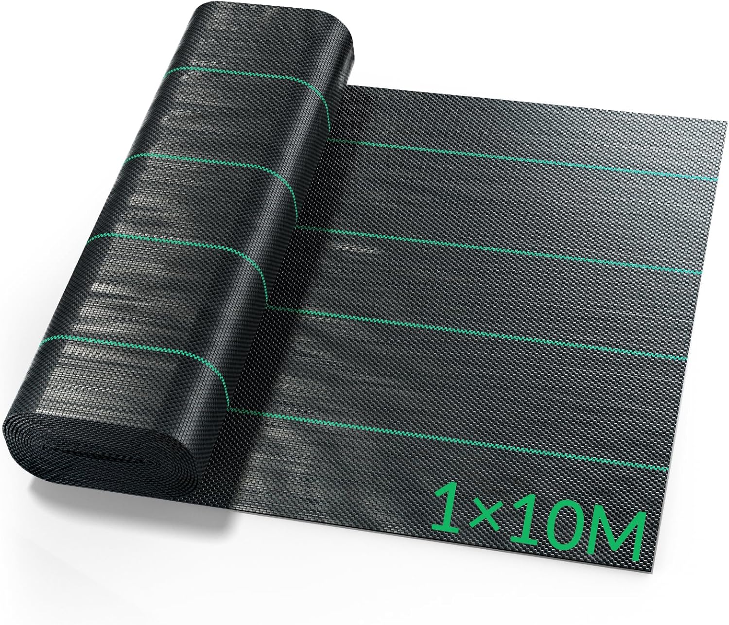 Unkrautvlies 1x10m - Geotextil-unkrautvlies, 100 G/m² Gewebte Polypropylenfasern, Wasserdurchlässig, Uv-beständig, Unkrautunterdrücker