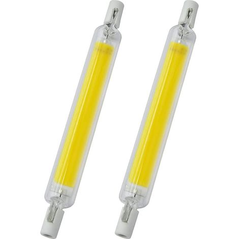 2er-pack 118 Mm 20 W 220 V R7s Hochleistungs-led-lampe, Doppelseitiger Cob-glassockel, Ersetzt Halogenlampen, Geringer Energieverbrauch, Kaltweißes Licht