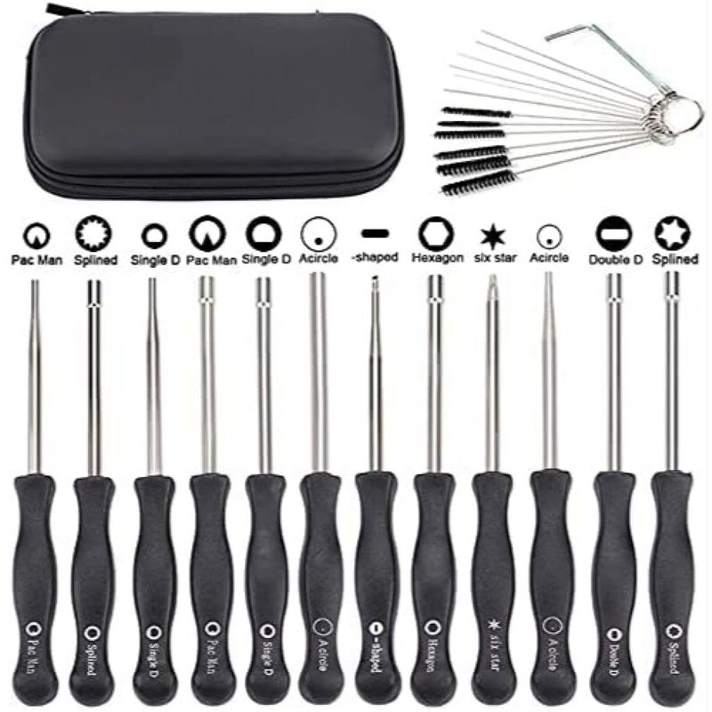 Set Mit 12 Schraubendrehern Zur Einstellung Von Echo Stihl Kleinmotorenvergasern, Bürste Und Reinigungswerkzeugset