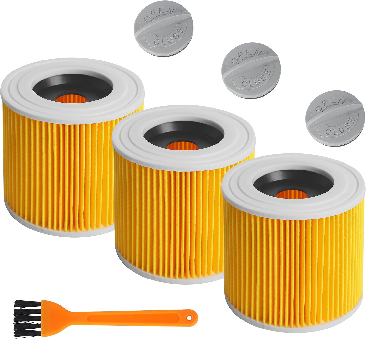 3er-pack Staubsaugerfilter Für Kärcher, Patronenfilter Für Kärcher Wd2, Wd3, Wd3p, A2004, Mv2, Mv3, Se4001, Ersatzfilter Für Kärcher Staubsauger 6.414-552.0/64145520