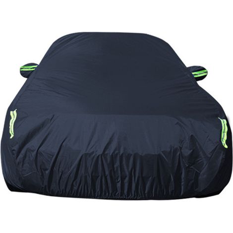 Anpassbare Sonnenschutz-autoabdeckung Aus 190t Polyester-taft Für Limousinen – Verdicktes 420d Oxford-gewebe, Schwarz, Xxl: 510175120cm