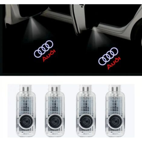 Set Mit 4 Audi Logo-projektoren, Kompatibel Mit Den Modellen A4l/a5/a6l/a7/a8l/q3/q5/q7 – Begrüßungs- Und Ambientebeleuchtung