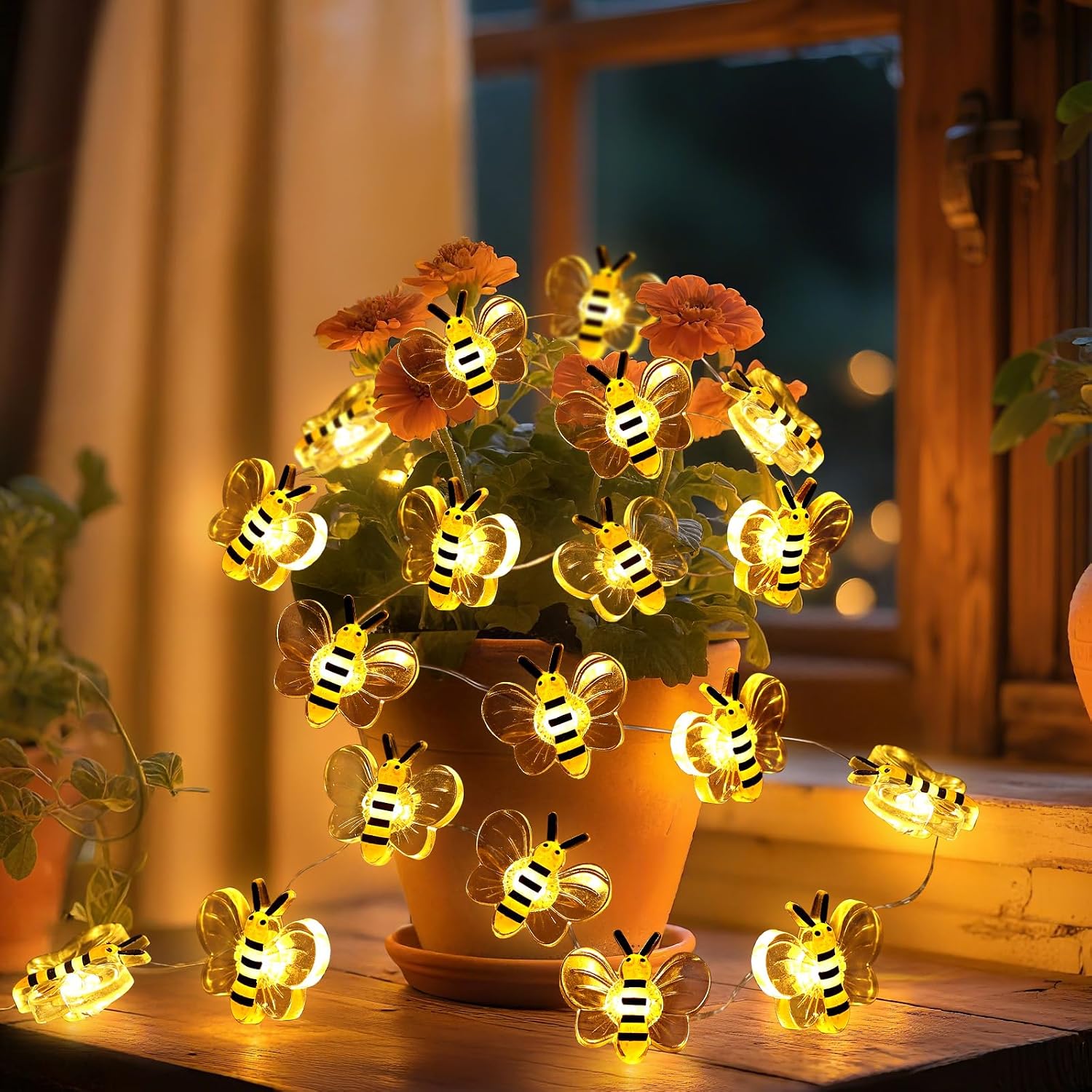 M Lange, Batteriebetriebene Lichterkette Mit 30 Leds In Bienenform, Weihnachtsdekoration