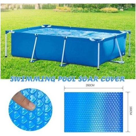 Luftpolster-solarabdeckung Für Rechteckige Oder Quadratische Pools – Wetterfeste, Uv-beständige, Wärmeisolierende Abdeckung, Schutz Vor Regen, Staub Und Verdunstung – Abmessungen 260 ×