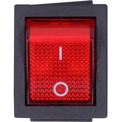 Set Mit 10 Roten Ein/aus-wippschaltern Mit Integrierter Led-anzeige, 6 Pins, Dualspannung (12 V/230 V), Modell Kcd4, 15 A/250 V, Geeignet Für Industrielle Und Private Elektroanwendungen