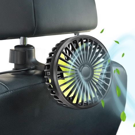 Leiser Autolüfter Für Die Rückbank, 3 Geschwindigkeitsstufen, 360°-drehung, 5 V, Tragbar, Usb-anschluss, Für Lkw, Transporter, Suv, Wohnmobil