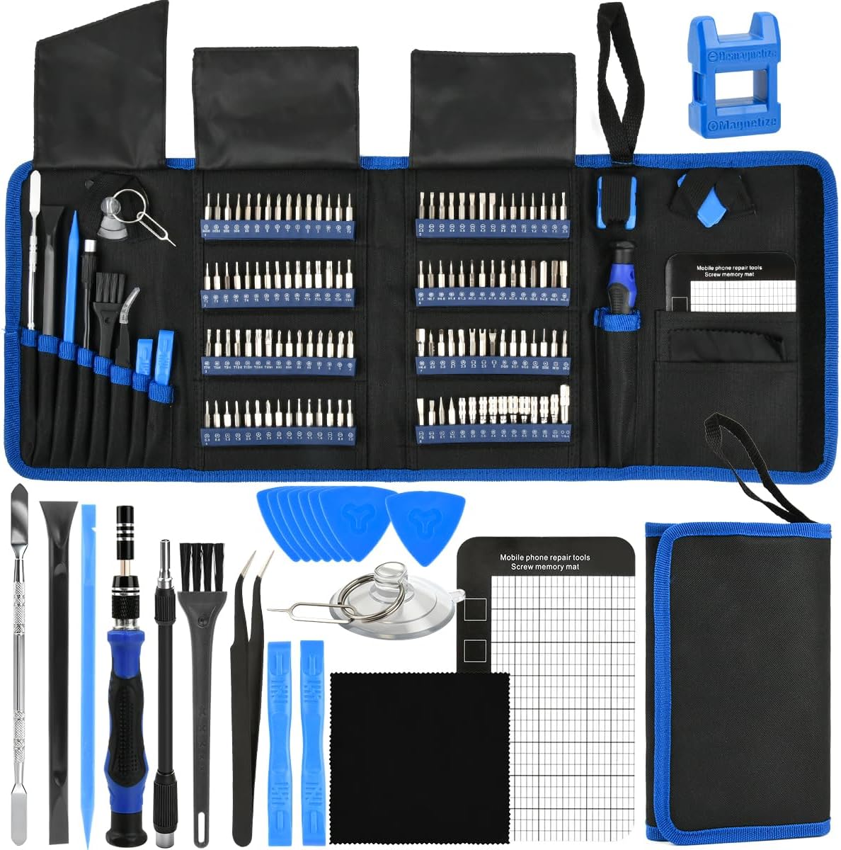 142-in-1 Präzisionsschraubendreher-set, Präzisionsschraubendreher Mit 120 Bits, Magnetisches Reparaturset Für Handy, Computer, Laptop, Pc, Tablet Und Spielekonsole