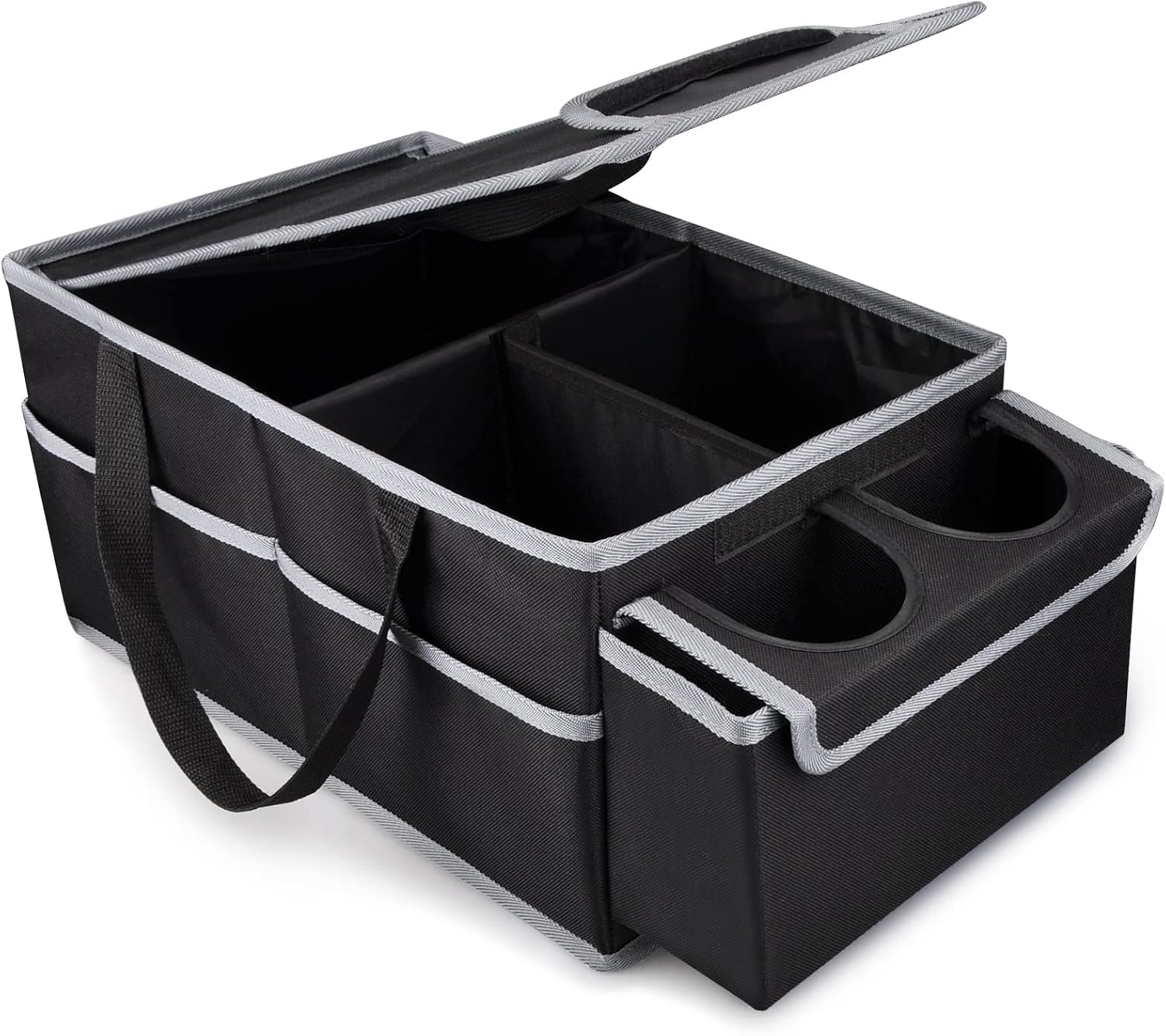Faltbarer Auto-organizer Für Vorder- Und Rücksitze (schwarz)