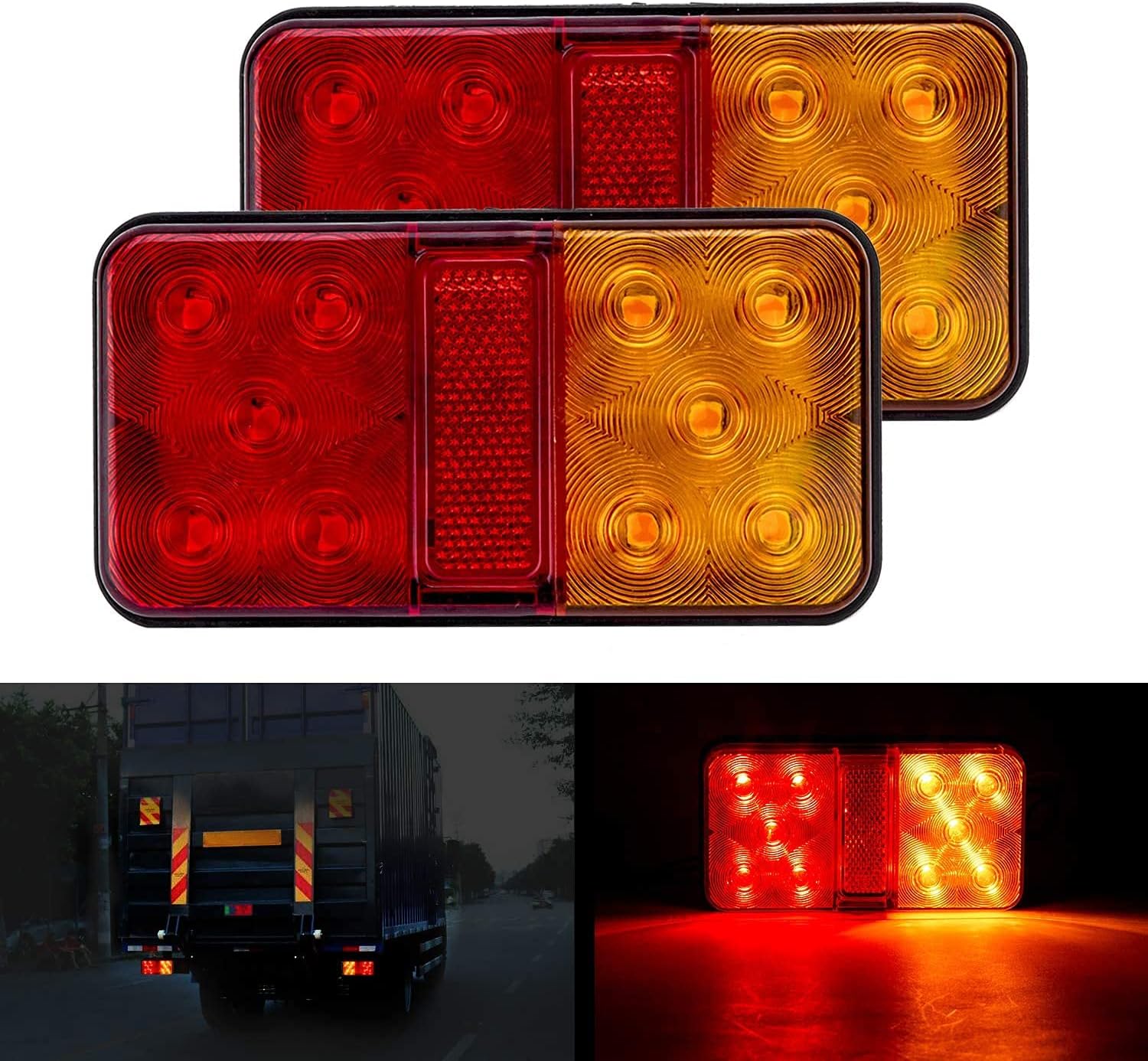 2 Stück Led-rückleuchten Für Anhänger, 12 V, Wasserdicht, Für Wohnwagen Und Traktoren