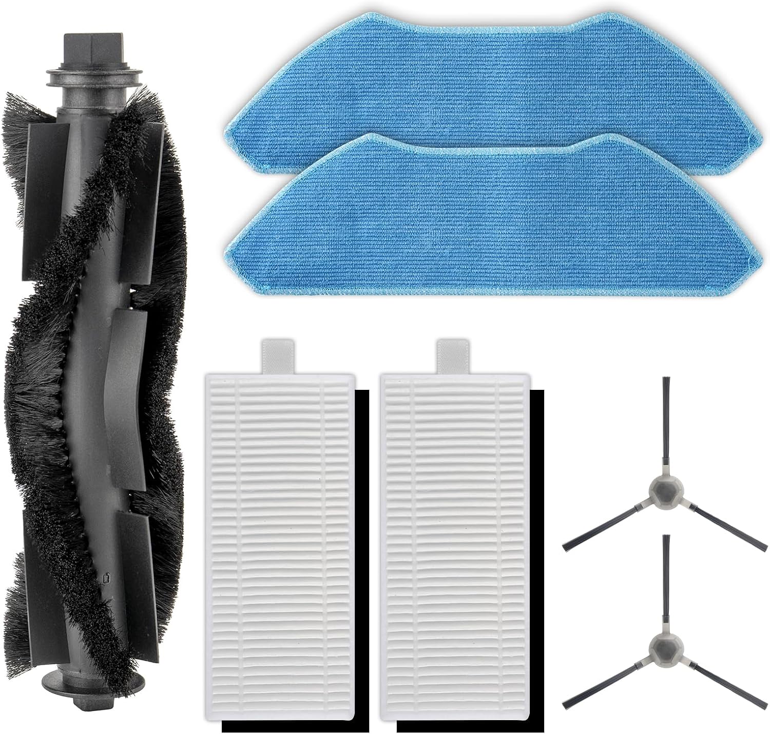 (7-teiliges) Ersatzteileset Für Den Lefant M1 Saugroboter: 1 Walzenbürste, 2 Seitenbürsten, 2 Hepa-filter, 2 Wischpads, Zubehörset