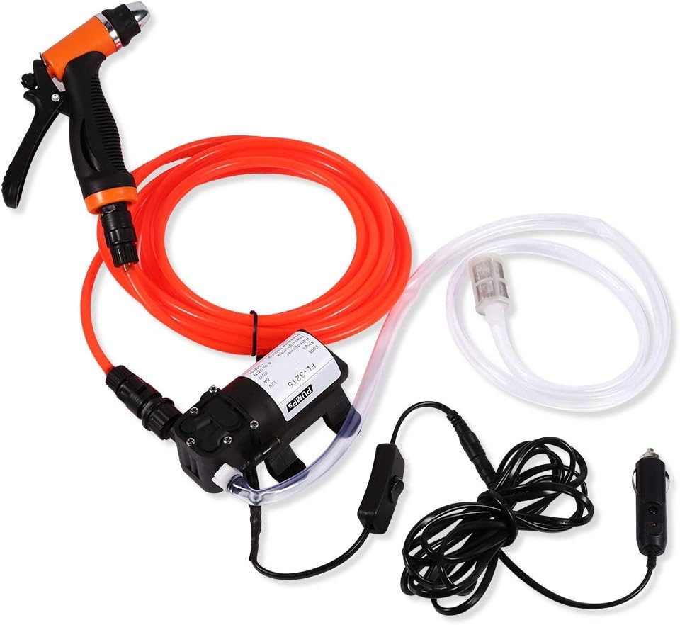 Wakects 12v Tragbare Selbstansaugende Wasserpumpe - Mini-hochdruckreiniger - Elektrische Autoreinigungsmaschine