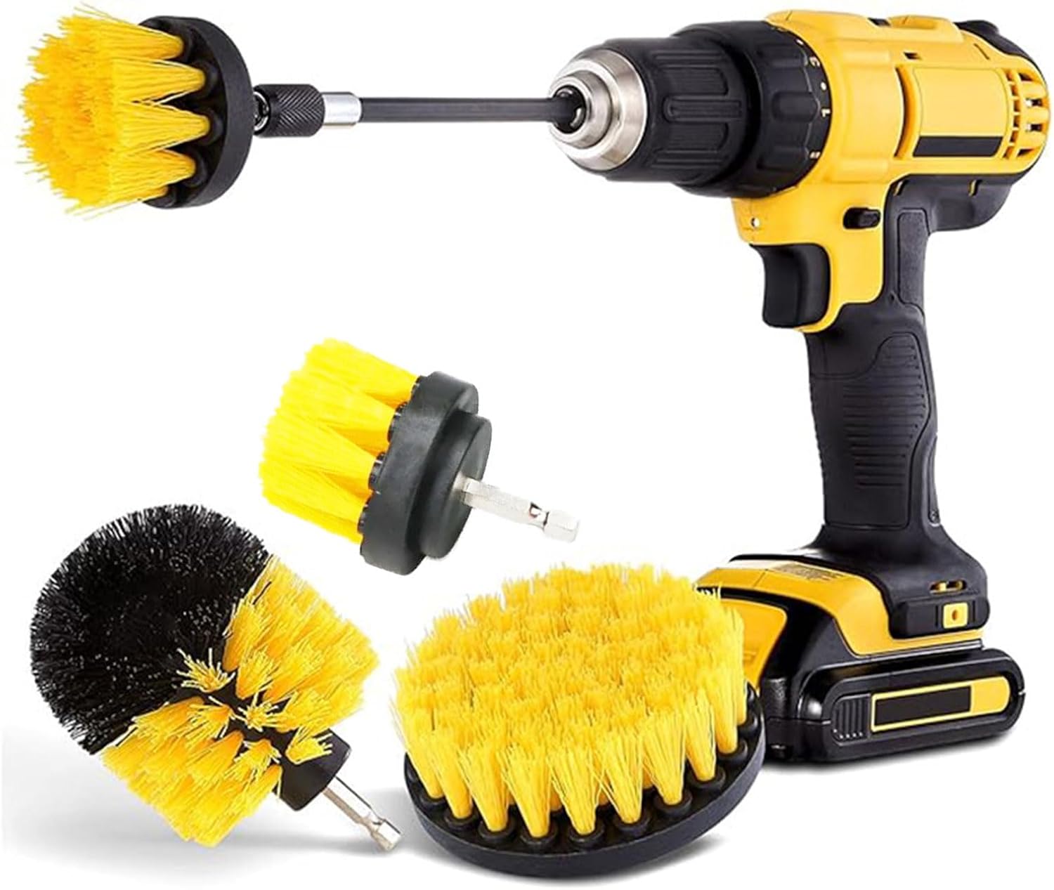 3-teiliges Bohrmaschinenbürsten-set – Gründliche Reinigung Für Autos, Felgen, Fliesen Und Küchen – Schraubendreher-/bohrmaschinenzubehör Mit Konischen, Flachen Und Runden Köpfen