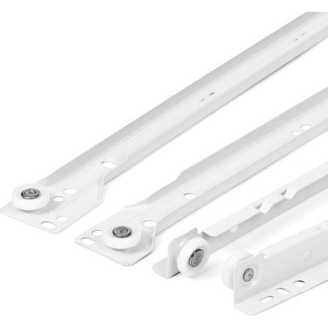 Führungsschiene 400 Mm – 2er-set (1 Paar) Schienen Für Führungsschiene, Weiß, Glissiersystem Für Einzelne Teile – Montageschiene Für Führungsschiene Einfach Zu Montieren