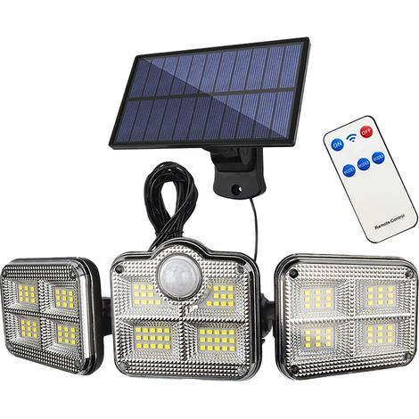 Solarleuchten Für Den Außenbereich Mit Bewegungssensor, 360° Drehbar, Ip65 Wasserdicht, 122 Leds