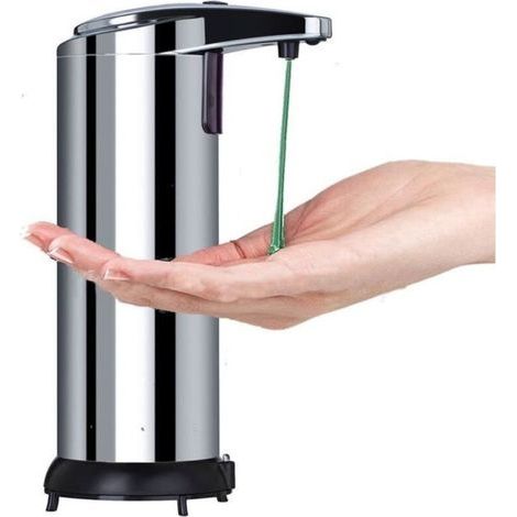 Distributeur Savon Automatique Capteur Ir Mural 250ml Argent