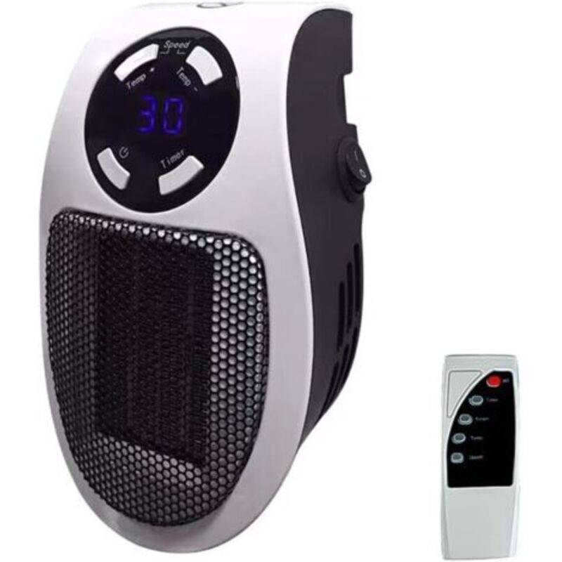 Pr Chauffage D'Appoint 500 W, Tragbarer Mini-chauffage Für Das Haus, Umweltfreundlicher Keramik-chauffage Mit Regulierbarem Thermostat, Minuterie 1–12 Stunden Und Temperatur 15–32 °c, Chauffage D’appo