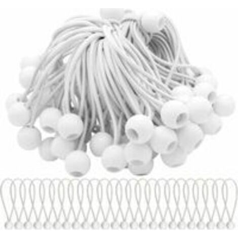 Lot Von 100 Tendeur Elastique Cordons Élastiques Mit Boules Sandow Elastique Boules Elastiques Für Zelte, Zelte, Geländer Und Bäche