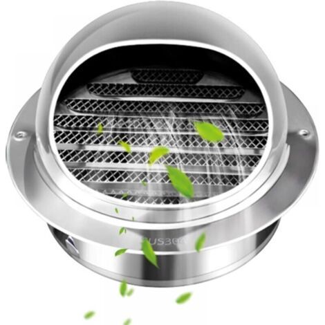Rundes Lüftungsgitter Aus Edelstahl Mit Insektenschutzlamellen, Lüftungsgitter (150 Mm) Für Außenwand, Ideal Für Badezimmer, Klimaanlage, Küche