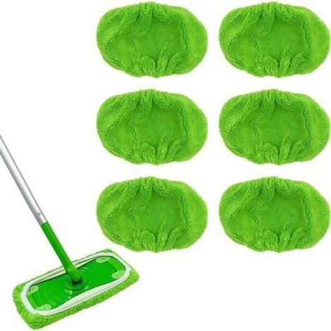 6 Stück Bodentücher, Wiederverwendbare Stofftücher, Kompatibel Mit Swiffer Sweeper Mop, Geeignet Zum Wischen Aller Arten
