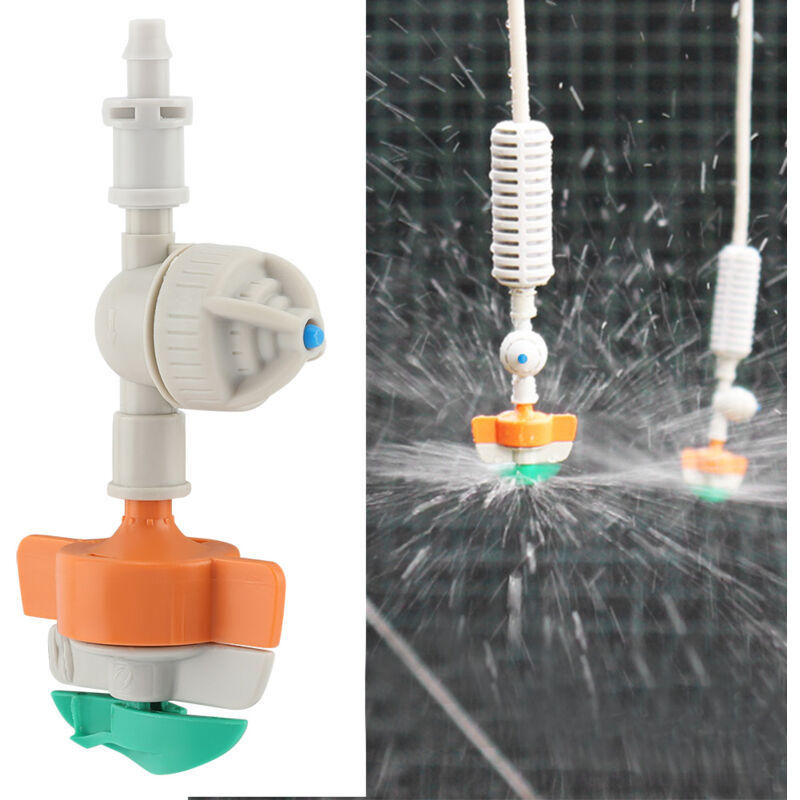 5 Stück Rotierende Düse + Tropfschutzvorrichtung + Weißes Inneres 4/7-kapillarrohr, Verbunden Durch Druck, Großer Elevationswinkel, Mikrospray