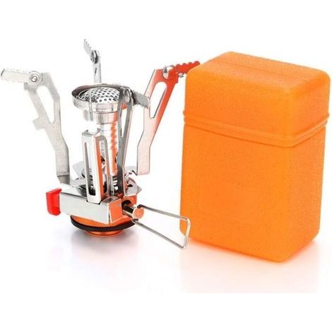 Tragbarer Campingkocher Mit Piezoelektrischer Zündung Und Stabilem Stand, Ideal Zum Kochen Im Freien Und Beim Camping.