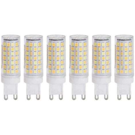 Set Mit 6 Dimmbaren Led-lampen G9 9w 220v, Warmweiß, Für Kronleuchter, Deckenleuchte Oder Wandleuchte.