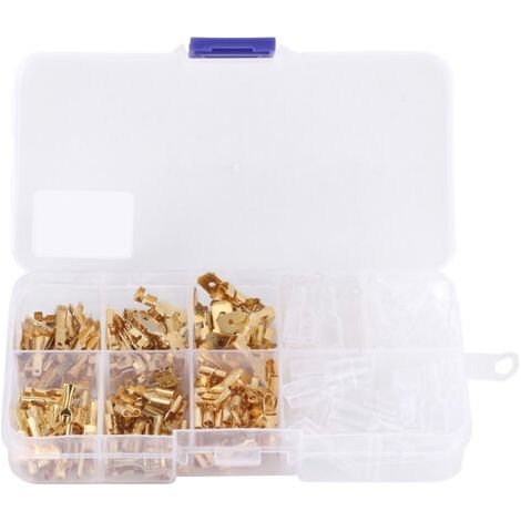 210 Stücke Gold Isolierte Männlich Weiblich Elektrische Draht Terminal Anschlüsse 2,8/4,8/6,3mm, Dubuns