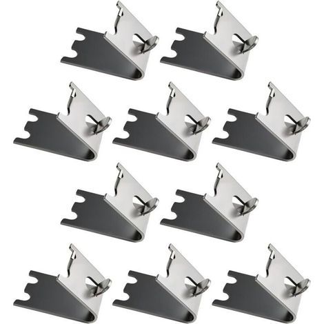10 Stück Rostfreie Quadratische Kühlschrank-clips, Kühlschrank-regal-clip, 1,5 Mm Dick, 304 Edelstahl, Langlebige Gefrierregal-halterungen Für Kühlschrank, Gefrierschrank (silber)