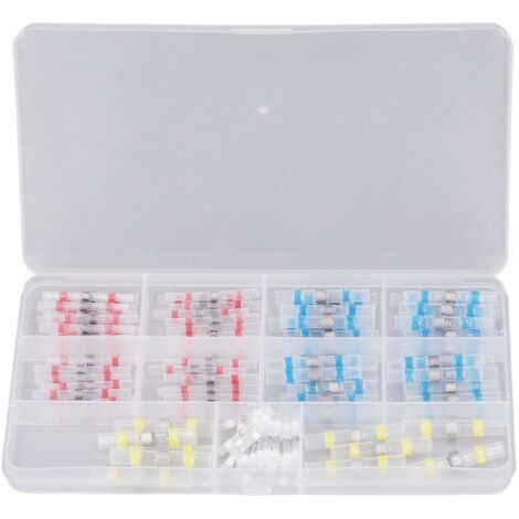 100-teiliges Schrumpfstoßverbinder-set, Lötverbindung, Wärmeschrumpfende, Isolierte, Wasserdichte Draht-crimpklemmen-set, Dubuns