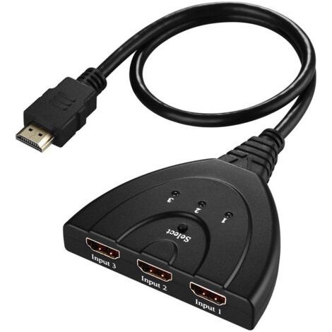 Schalter, Hdmi One To Three Hd 3 Cut 1 Konverter Mit Kabel, 3 Eingänge 1 Ausgang