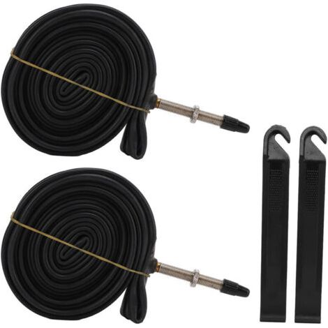 Set Mit 2 Fahrrad-luftkammern 700 X 23 °c, Presta-ventil, Aus Butyl-kautschuk, Mit 2 Luftschrauben